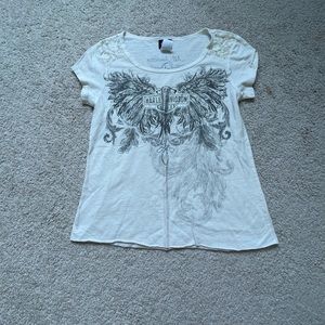 White Harley Davidson Tee